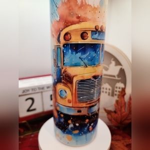 School bus splash Stainless steel 20 oz tumbler